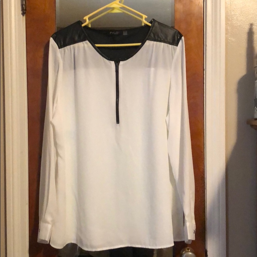 Shear white blouse